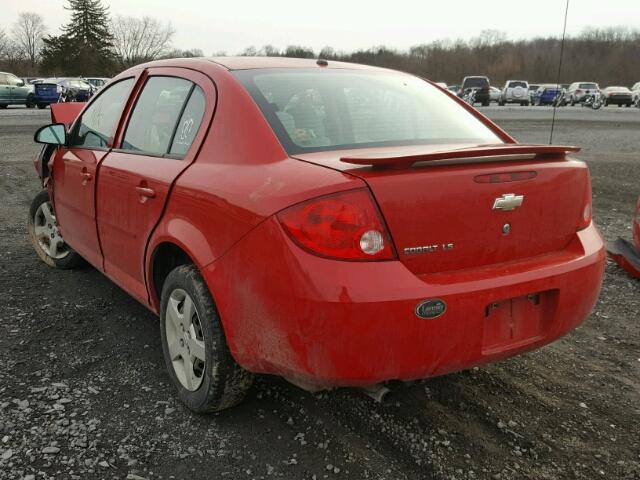 1G1AK58F587279462 - 2008 CHEVROLET COBALT LS RED photo 3