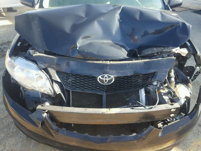 1NXBU4EE9AZ210420 - 2010 TOYOTA COROLLA BA BLACK photo 7