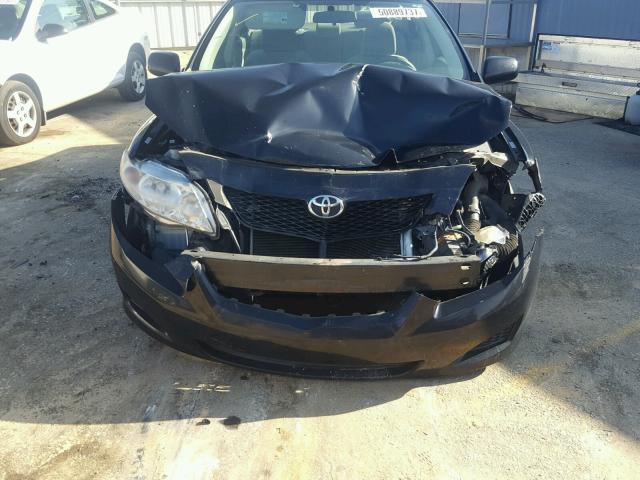 1NXBU4EE9AZ210420 - 2010 TOYOTA COROLLA BA BLACK photo 9