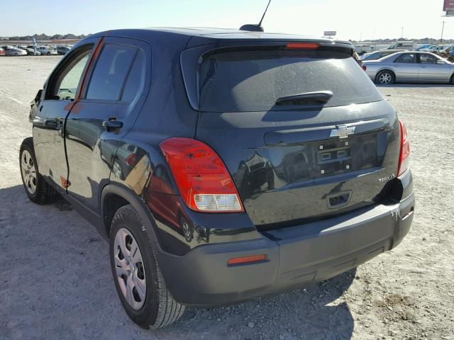 3GNCJKSB5FL219219 - 2015 CHEVROLET TRAX LS BLACK photo 3