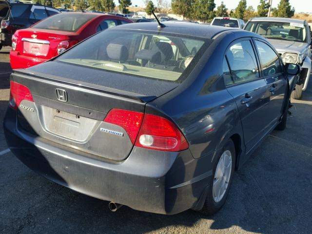 JHMFA362X6S025601 - 2006 HONDA CIVIC HYBR GRAY photo 4