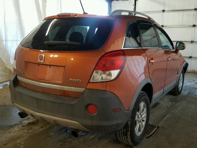 3GSDL43N78S518428 - 2008 SATURN VUE XE ORANGE photo 4