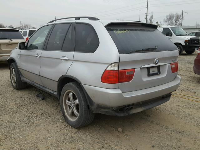 5UXFB53515LV20009 - 2005 BMW X5 4.4I SILVER photo 3