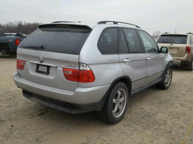 5UXFB53515LV20009 - 2005 BMW X5 4.4I SILVER photo 4