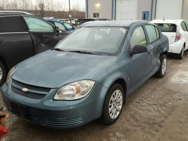 1G1AS58H697277271 - 2009 CHEVROLET COBALT LS GREEN photo 2