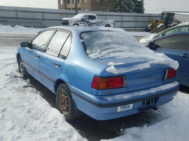 JT2EL43T5P0294170 - 1993 TOYOTA TERCEL DX BLUE photo 3