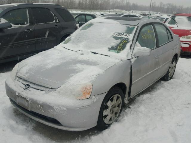 2HGES26701H599884 - 2001 HONDA CIVIC EX GRAY photo 2