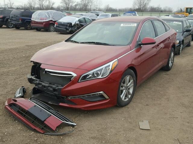 5NPFZ4AF7FH205272 - 2015 HYUNDAI SONATA RED photo 2