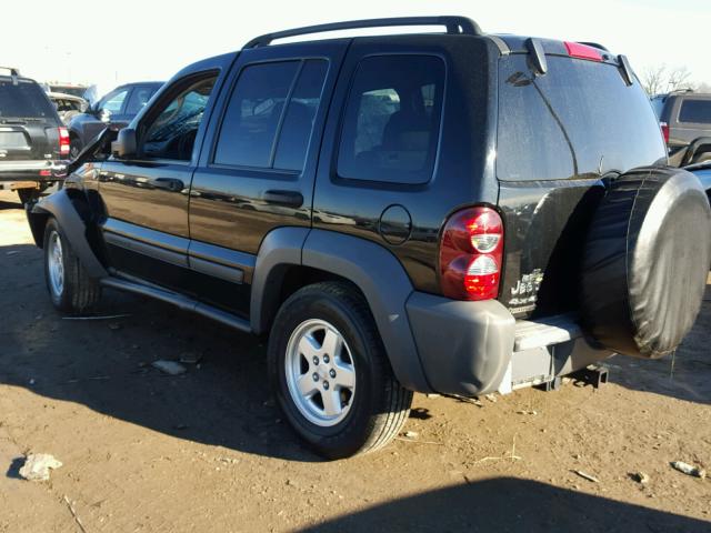 1J4GL48K15W679567 - 2005 JEEP LIBERTY SP BLACK photo 3