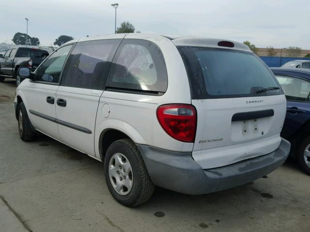 1B4GP15B62B556425 - 2002 DODGE CARAVAN EC WHITE photo 3