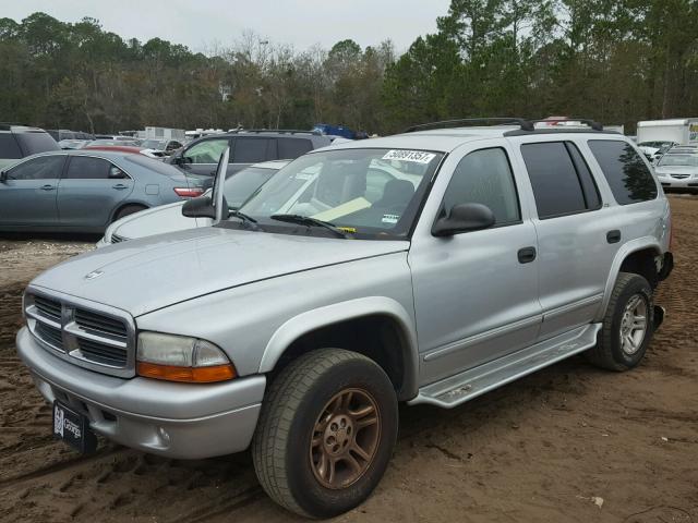 1B4HS48N72F184676 - 2002 DODGE DURANGO SL SILVER photo 2