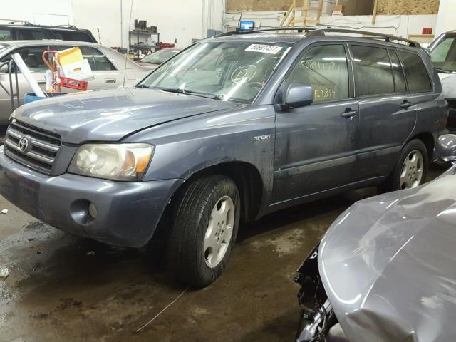 JTEGP21A160123789 - 2006 TOYOTA HIGHLANDER BLUE photo 2