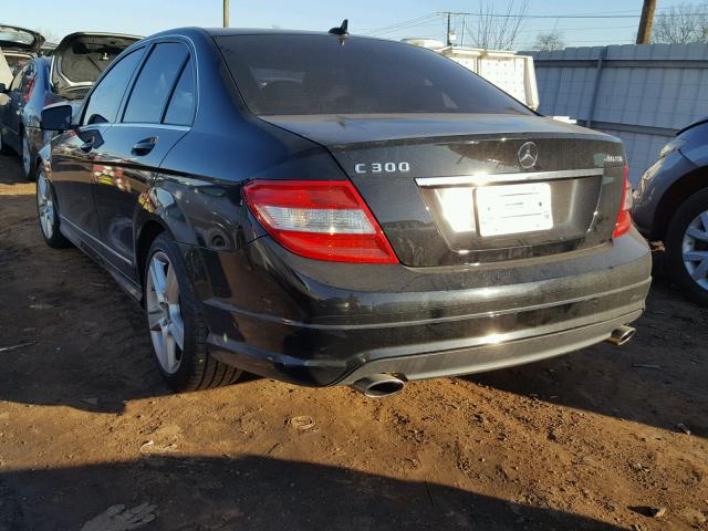 WDDGF8BB0BR174665 - 2011 MERCEDES-BENZ C 300 4MAT BLACK photo 3