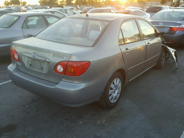 1NXBR38E23Z021750 - 2003 TOYOTA COROLLA CE GRAY photo 4