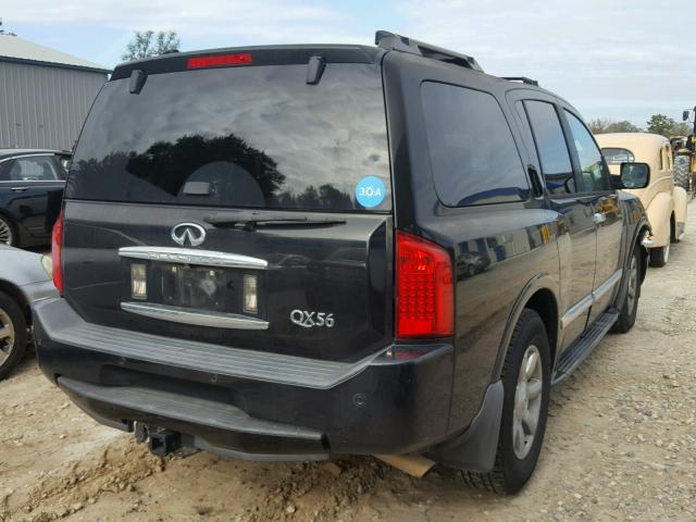 5N3AA08A94N808311 - 2004 INFINITI QX56 BLACK photo 4