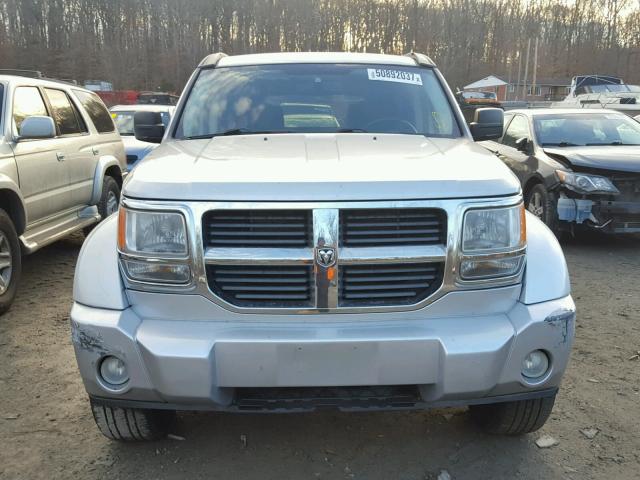 1D8GU58K57W570297 - 2007 DODGE NITRO SLT SILVER photo 9