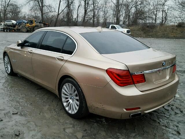 WBAKC8C50AC430761 - 2010 BMW 750 LI GOLD photo 3