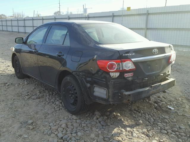 5YFBU4EE2DP208921 - 2013 TOYOTA COROLLA BA BLACK photo 3