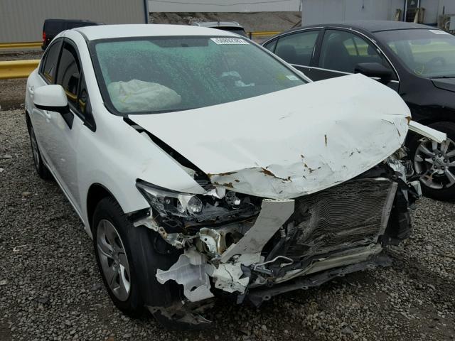 2HGFB2F52DH521341 - 2013 HONDA CIVIC LX WHITE photo 1