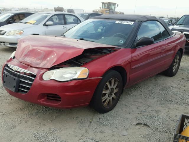 1C3EL75R36N116306 - 2006 CHRYSLER SEBRING GT RED photo 2