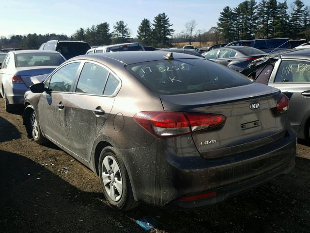 3KPFK4A76HE012289 - 2017 KIA FORTE LX BROWN photo 3