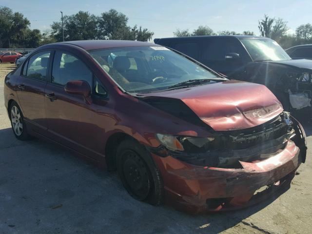 2HGFA1F51AH572788 - 2010 HONDA CIVIC LX MAROON photo 1