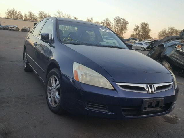 1HGCM568X7A094681 - 2007 HONDA ACCORD EX BLUE photo 1