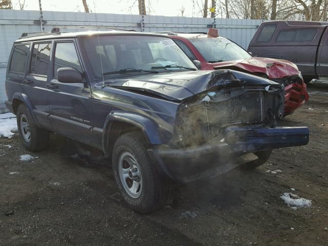 1J4FF48S3YL148217 - 2000 JEEP CHEROKEE S BLUE photo 1