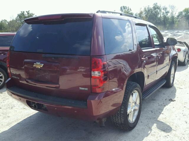 1GNFK13068J129895 - 2008 CHEVROLET TAHOE K150 RED photo 4