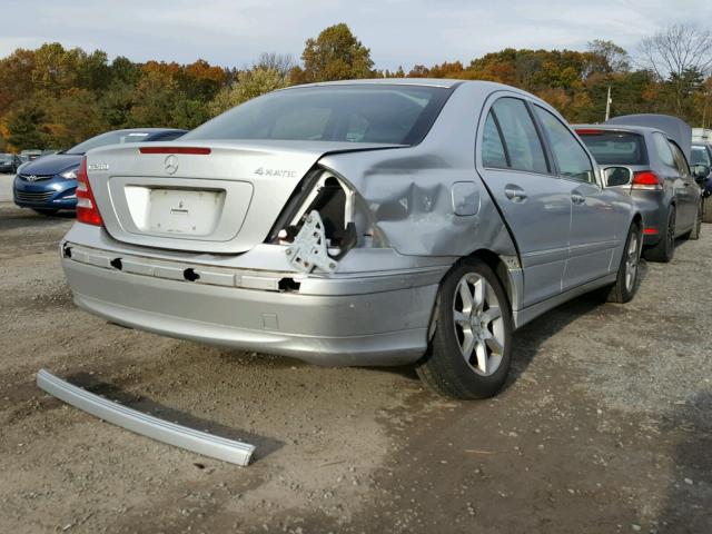 WDBRF92H67F902543 - 2007 MERCEDES-BENZ C 280 4MAT SILVER photo 4