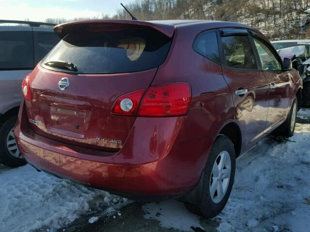 JN8AS5MV5AW121899 - 2010 NISSAN ROGUE S RED photo 4