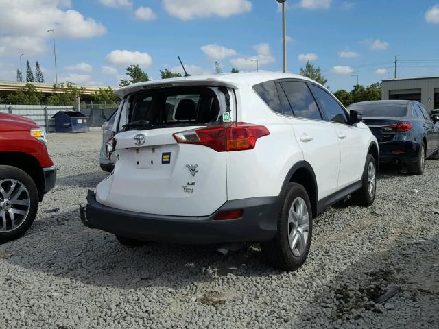 2T3ZFREV2FW162120 - 2015 TOYOTA RAV4 LE WHITE photo 4