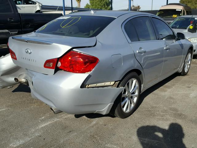 JNKBV61F68M278937 - 2008 INFINITI G35 SILVER photo 4