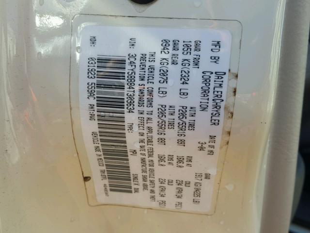 3C4FY58B84T309634 - 2004 CHRYSLER PT CRUISER CREAM photo 10