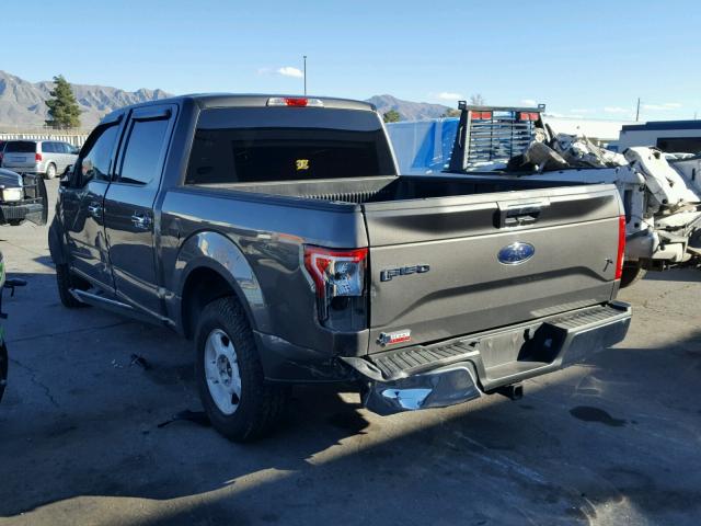 1FTEW1CP0FKE60002 - 2015 FORD F150 SUPER GRAY photo 3