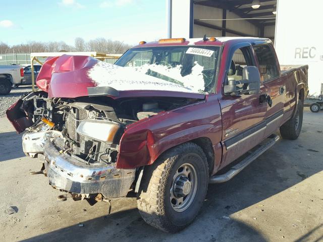 1GCHK23D56F247995 - 2006 CHEVROLET SILVERADO MAROON photo 2