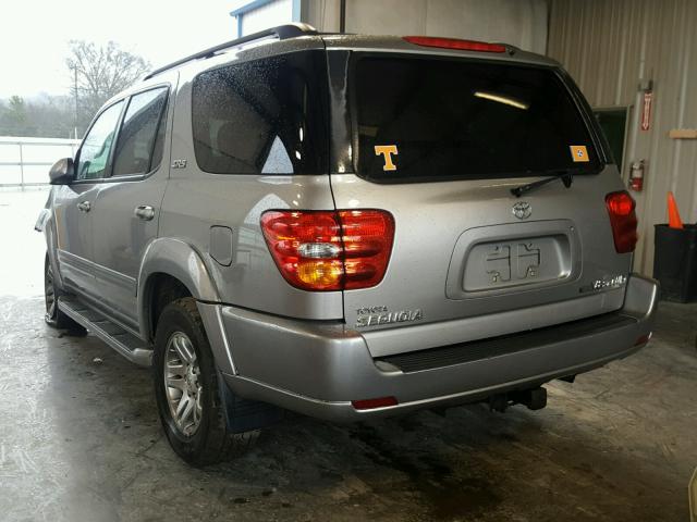 5TDBT44A73S200854 - 2003 TOYOTA SEQUOIA SR SILVER photo 3