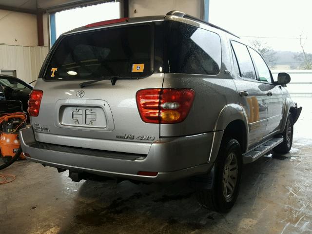 5TDBT44A73S200854 - 2003 TOYOTA SEQUOIA SR SILVER photo 4