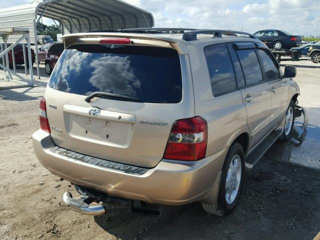 JTEEP21A040058521 - 2004 TOYOTA HIGHLANDER GOLD photo 4