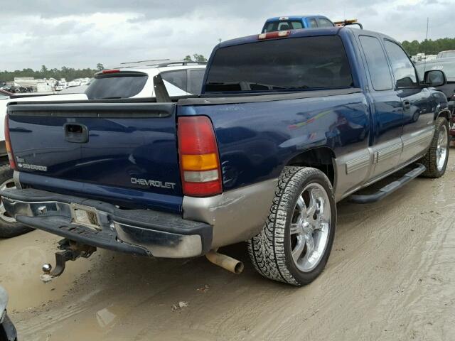 2GCEC19T9Y1390791 - 2000 CHEVROLET SILVERADO BLUE photo 4