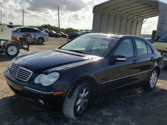 WDBRF64J82F154627 - 2002 MERCEDES-BENZ C 320 BLACK photo 2