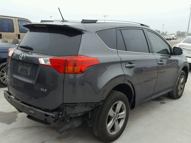 2T3WFREV2FW148995 - 2015 TOYOTA RAV4 XLE GRAY photo 4