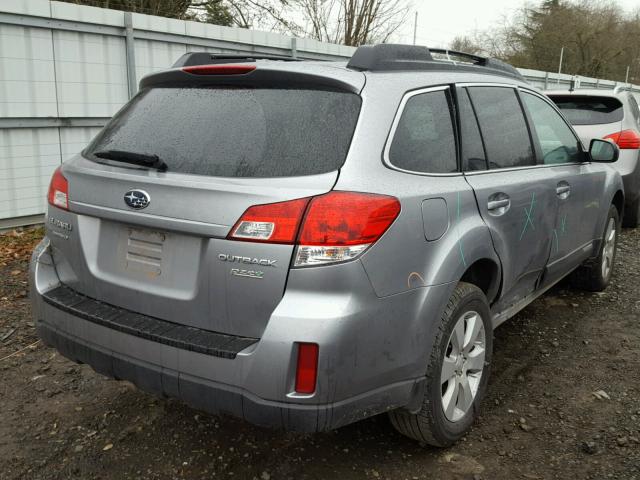 4S4BRBCC9B3386107 - 2011 SUBARU OUTBACK 2. SILVER photo 4