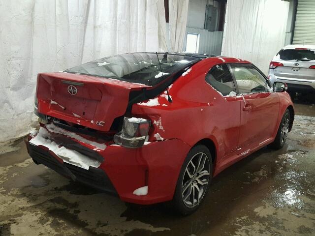 JTKJF5C74E3076845 - 2014 TOYOTA SCION TC 红色 照片 4