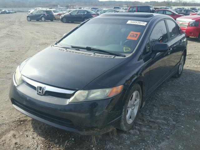 1HGFA16808L072256 - 2008 HONDA CIVIC EX BLACK photo 2