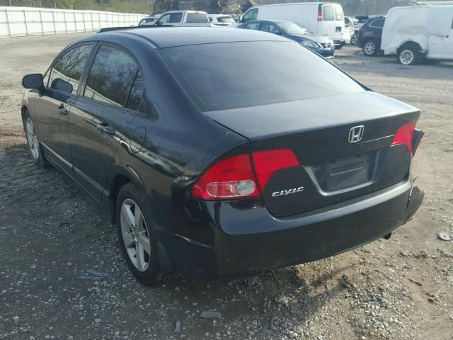 1HGFA16808L072256 - 2008 HONDA CIVIC EX BLACK photo 3