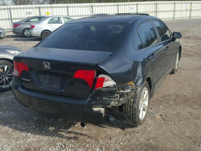 1HGFA16808L072256 - 2008 HONDA CIVIC EX BLACK photo 4