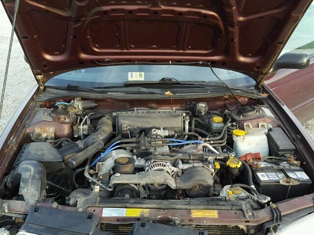 4S3BD435XX7260130 - 1999 SUBARU LEGACY L MAROON photo 7