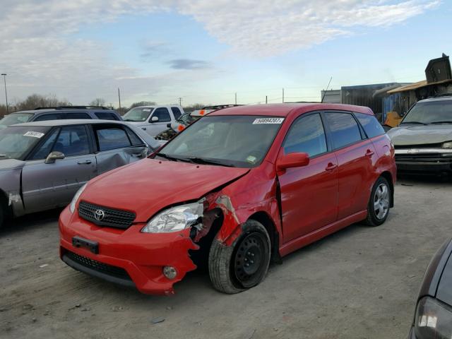 2T1KR32E87C662904 - 2007 TOYOTA MATRIX S RED photo 2