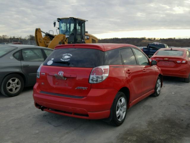 2T1KR32E87C662904 - 2007 TOYOTA MATRIX S RED photo 4